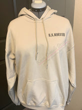 Load image into Gallery viewer, Roman Numeral Embroidered Hoodie, Anniversary Date Hoodies, Special Date Sweatshirts, Personalized Date Custom Sweatshirt, Gift for Couples