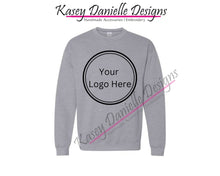 Load image into Gallery viewer, Custom Logo Printed Crewneck Sweatshirt, Chest Logo Crewnecks, Business Unisex Printed Sweaters