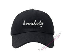 Load image into Gallery viewer, Homebody Embroidered Baseball Cap, Introvert Custom Polo Style Dad Hat, Personalized Loner Baseball Hats, Unstructured Aesthetic Hats