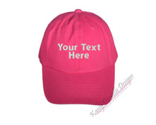 Load image into Gallery viewer, Custom Embroidered Baseball Cap, Custom Dad Hat, Personalized Baseball Hats, Unstructured Embroider Hats, Aesthetic Dad Caps