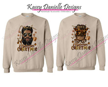Load image into Gallery viewer, Have a Melanin Christmas Crewneck Sweatshirt, Black Men Christmas Crewnecks, African American Women Unisex Printed Sweaters