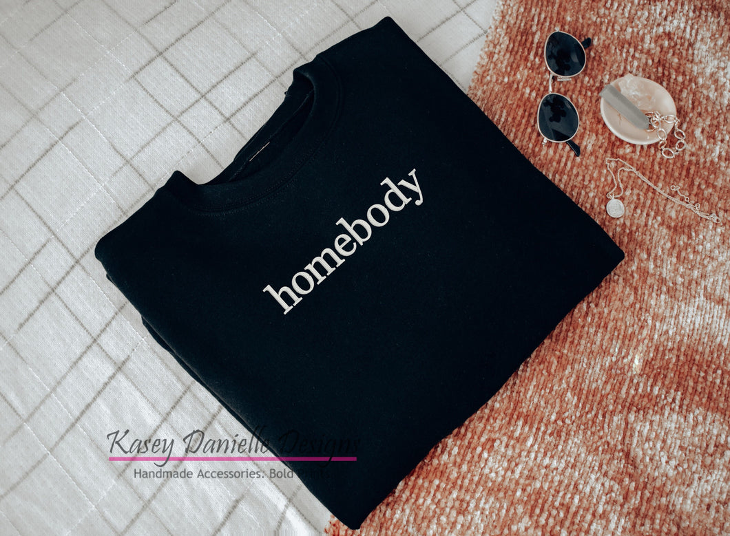 Homebody Embroidered Crewneck, Introvert Embroider Sweatshirts, Indoorsy Crewnecks, Loner Sweatshirt, Ew People, Aesthetic Gifts