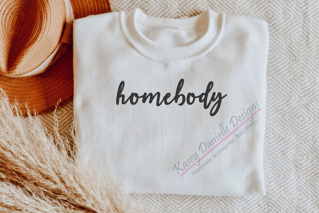 Homebody Embroidered Crewneck, Introvert Sweatshirts, Indoorsy Crewnecks, Loner Sweatshirt, Stay at Home, Ew People, Aesthetic Gifts