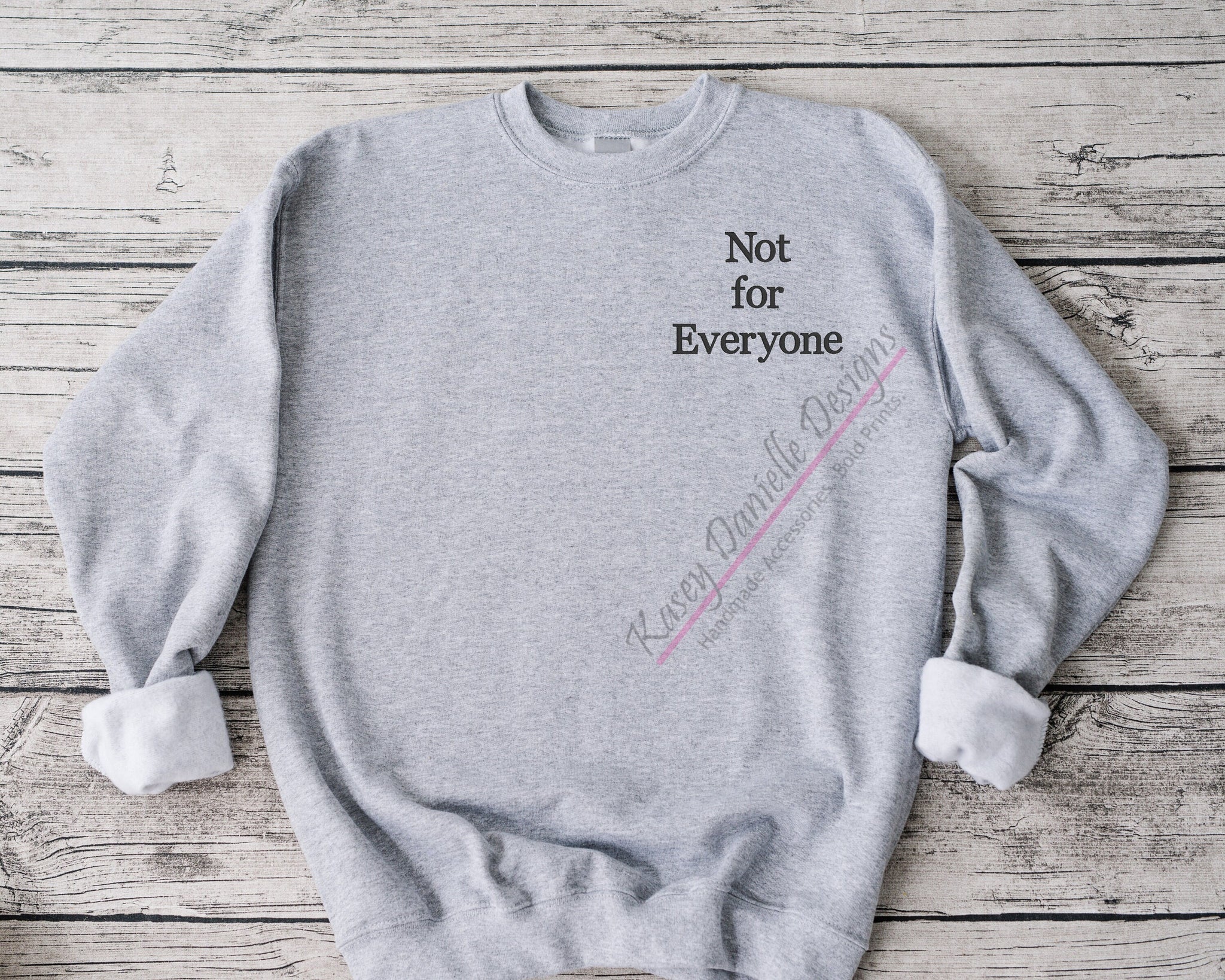 Not for Everyone Embroidered Crewneck, Funny Crewnecks Not in the Mood Sweatshirts, Sarcastic, Nope Sweatshirt, Aesthetic Clothes