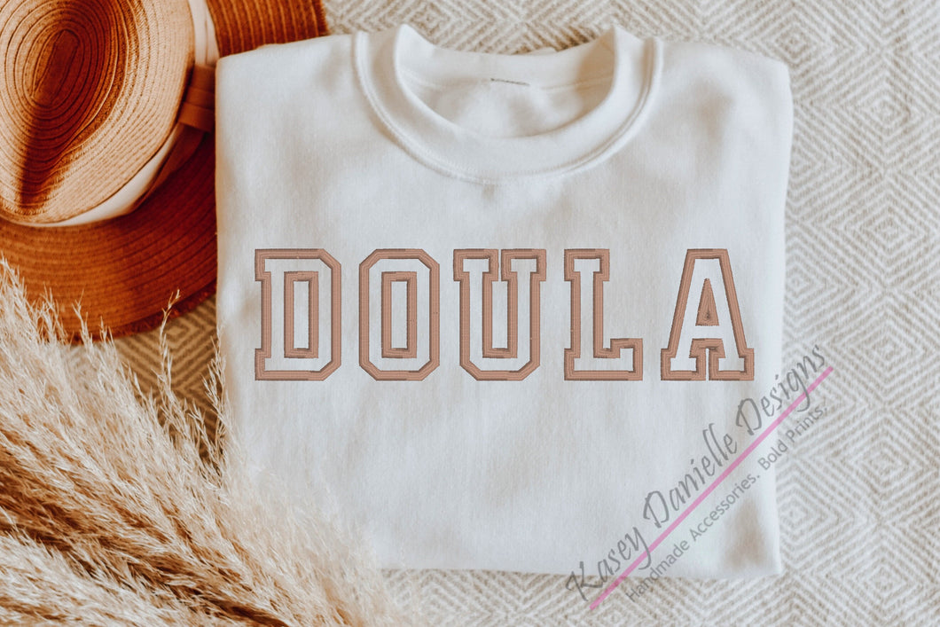 Doula Embroidered Crewneck, Embroider Birth Worker Crewnecks , Sweatshirts for Doulas, Doula Custom Sweatshirt