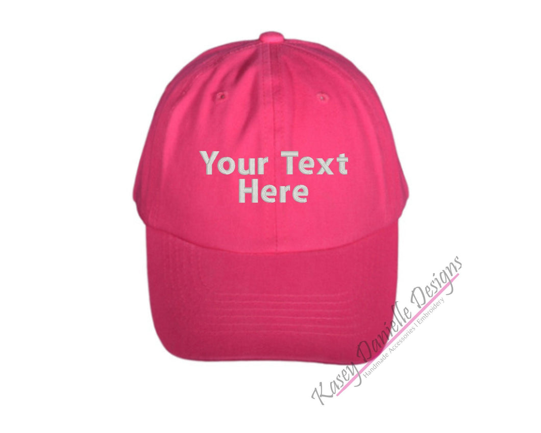 Custom Embroidered Baseball Cap, Custom Dad Hat, Personalized Baseball Hats, Unstructured Embroider Hats, Aesthetic Dad Caps