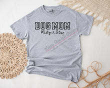 Load image into Gallery viewer, Dog Mom Embroidered T-Shirt, Personalized Dog Dad Embroider Shirt, Custom Pet Owner T-shirts, Dog Lover Tee, Pet Name Embroidery Tees
