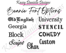 Load image into Gallery viewer, Custom Embroidered Beanie, Customized Knit Beanies , Personalized Logo Business Name Beanie,  Trendy Aesthetic Fall Beanie,  Winter Beanie
