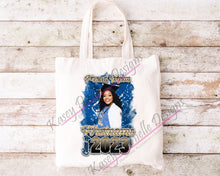 Load image into Gallery viewer, Custom Graduation Tote Bag, Personalized Class of 2024 Totes, Proud Mom, Proud Dad, Proud Sister, Proud Brother of Graduate
