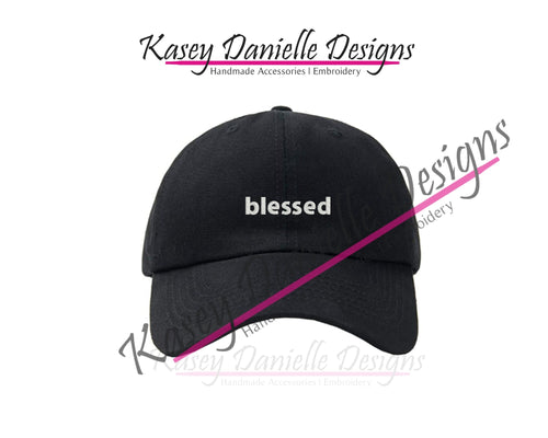 Blessed Embroidered Baseball Cap, Christian Polo Style Dad Hat, Gifts for Believers, Spiritual Caps, Unstructured Aesthetic Hats